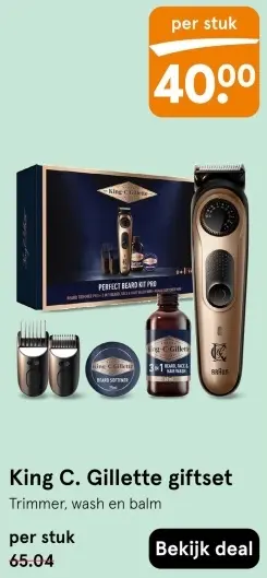 Aanbieding: King C. Gillette giftset