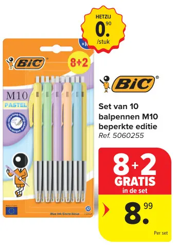 Promotie: Set van 10 balpennen M10 beperkte editie