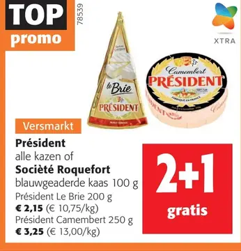 Aanbieding: Président alle kazen of Société Roquefort