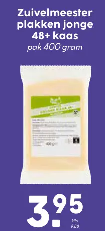 Aanbieding: plakken jonge 48+ kaas