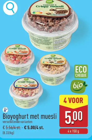 Promotie: Bioyoghurt met muesli