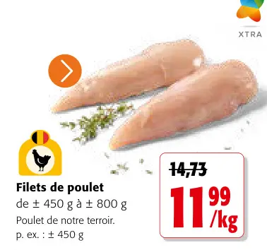 Offre: Filets de poulet