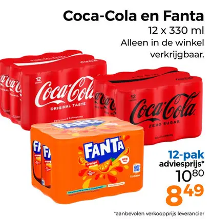 Aanbieding: Coca-Cola en Fanta