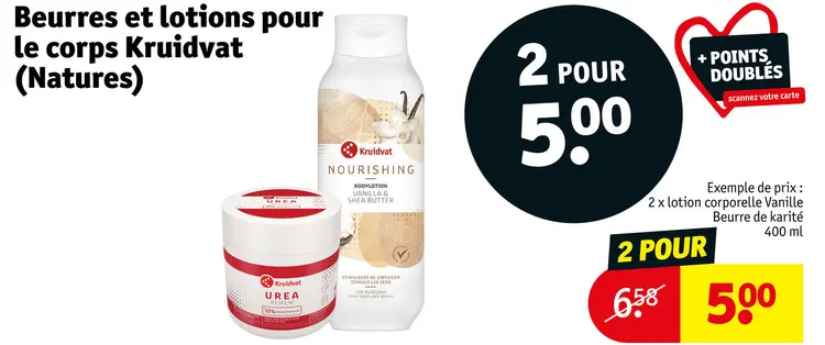 Offre: Beurres et lotions pour le corps