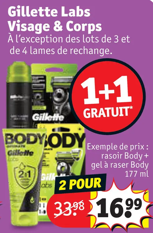 Offre: Gillette Labs Visage & Corps