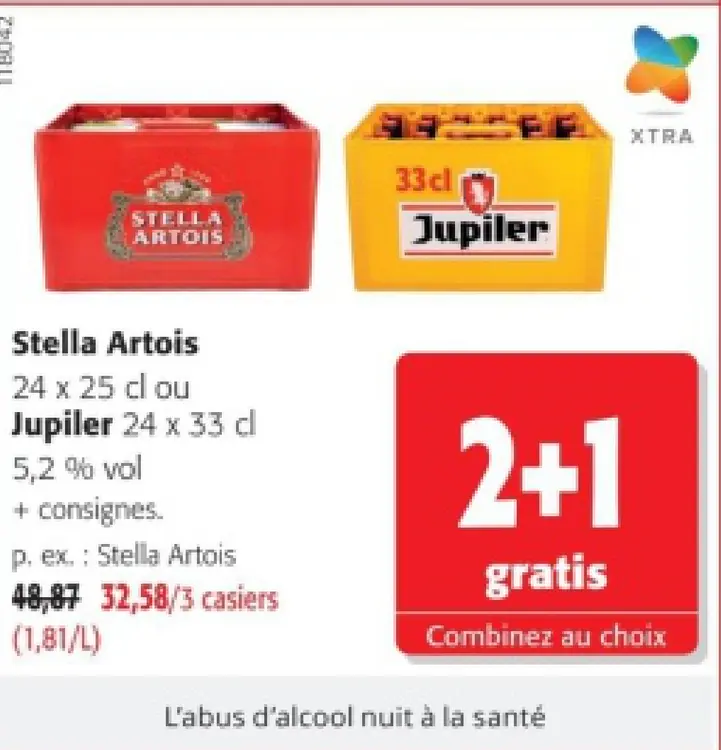 Offre: Stella Artois ou Jupiler