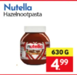 Aanbieding: Nutella Hazelnootpasta