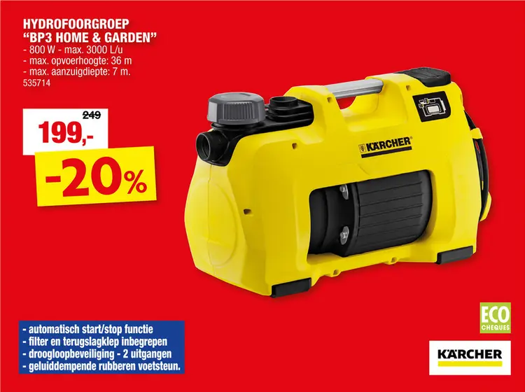 Promotie: Karcher BP3 hydrofoorpomp 800W