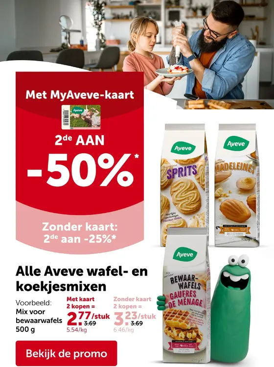 Promotie: Alle Aveve wafel- en koekjesmixen