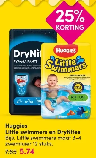 Aanbieding: Little swimmers en DryNites