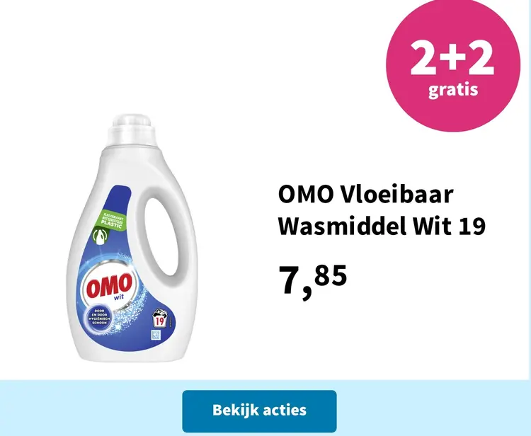 Aanbieding: OMO Vloeibaar Wasmiddel Wit 19
