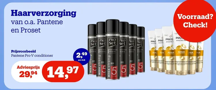 Promotie: Haarverzorging van o.a. Pantene en Proset
