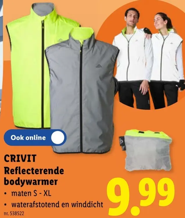 Promotie: Reflecterende bodywarmer