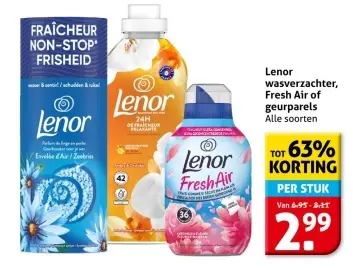 Aanbieding: Lenor wasverzachter, Fresh Air of geurparels