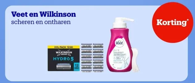 Aanbieding: Veet en Wilkinson scheren en ontharen