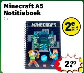 Aanbieding: Minecraft A5 Notitieboek