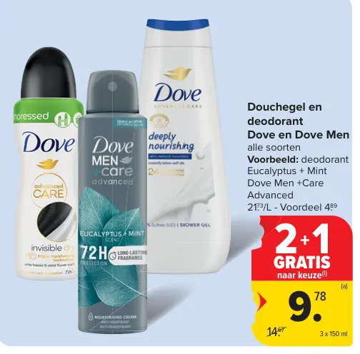 Aanbieding: Douchegel en deodorant