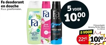 Aanbieding: Fa deodorant en douche