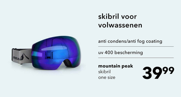 Aanbieding: Mountain Peak skibril met gekleurde lens