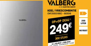 Aanbieding: Valberg koel/vriescombintie cnf255es180c