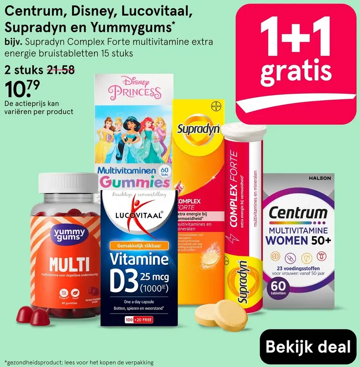 Aanbieding: Centrum, Disney, Lucovitaal, Supradyn en Yummygums