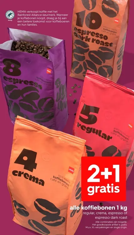Aanbieding: koffiebonen 1 kg