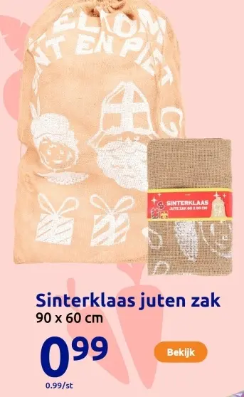 Aanbieding: Sinterklaas juten zak