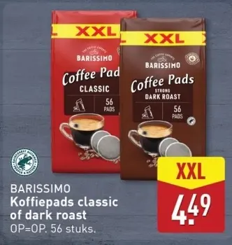 Aanbieding: Koffiepads classic of dark roast