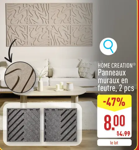Offre: Panneaux muraux en feutre