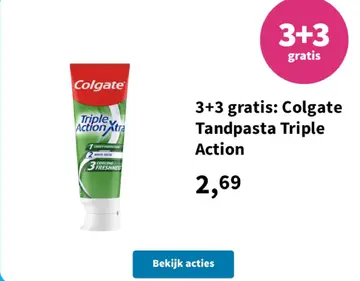 Aanbieding: Colgate Tandpasta Triple Action