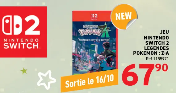 Offre: Jeu NINTENDO switch 2 legendes POKEMON : z-a