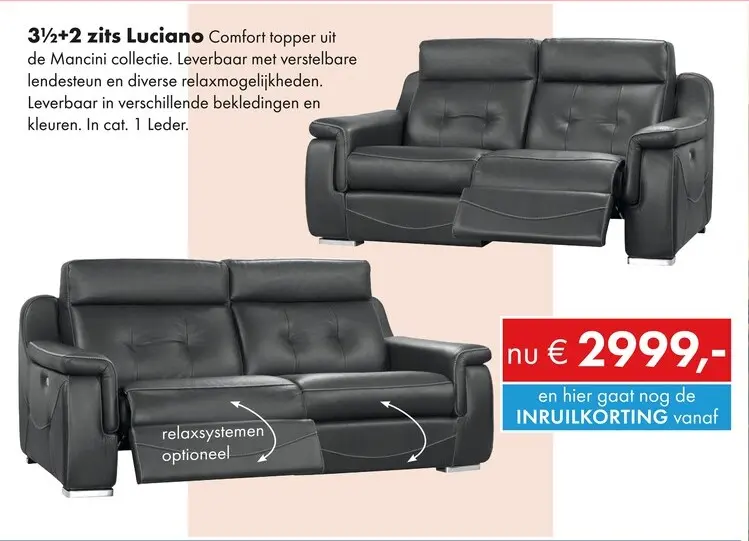 Promotie: Luciano 3½+2 zits