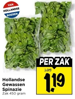 Aanbieding: Hollandse Gewassen Spinazie