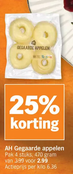 Aanbieding: Gegaarde appelen