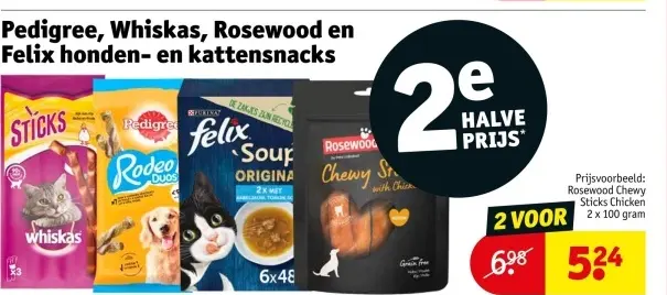 Aanbieding: honden- en kattensnacks