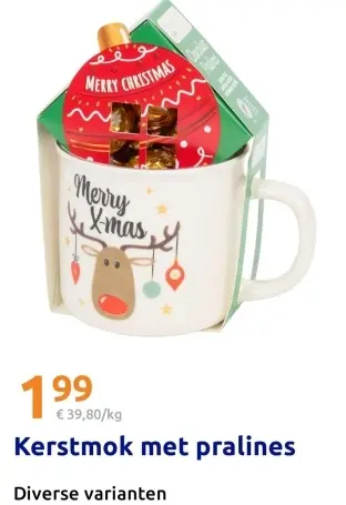 Aanbieding: Kerstmok met pralines