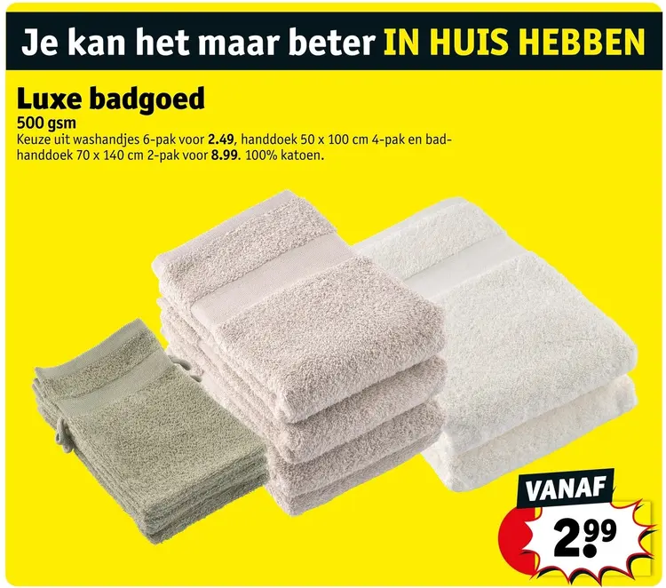 Promotie: Luxe badgoed