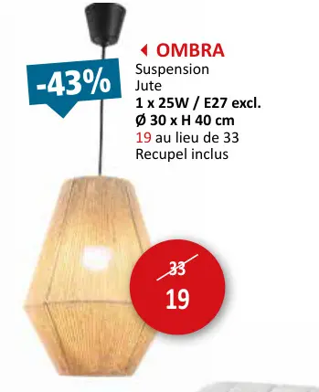 Offre: Suspension Jute