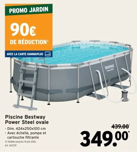 Offre: Piscine Bestway Power Steel ovale