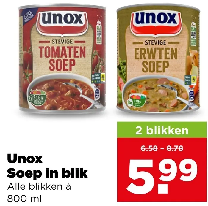 Aanbieding: Soep in blik
