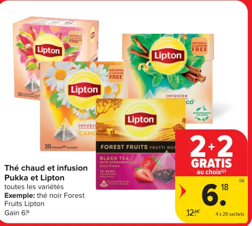Offre: Thé chaud et infusion