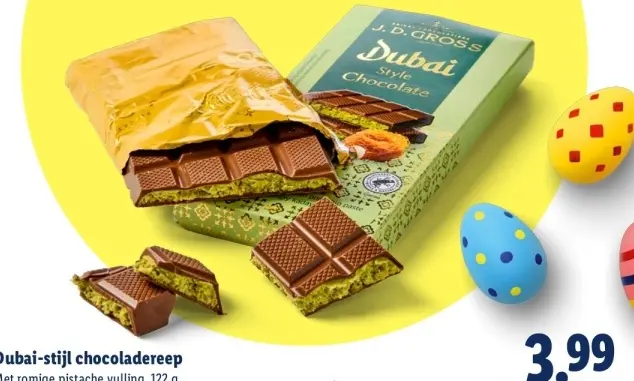 Aanbieding: Dubai-stijl chocoladereep