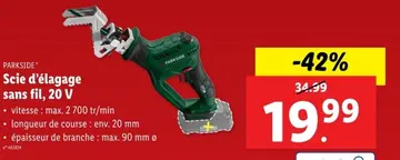 Offre: Scie d'élagage sans fil