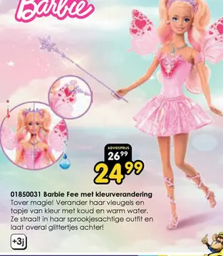 Aanbieding: Barbie Fee met kleurverandering