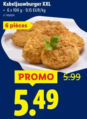 Offre: Kabeljauwburger XXL