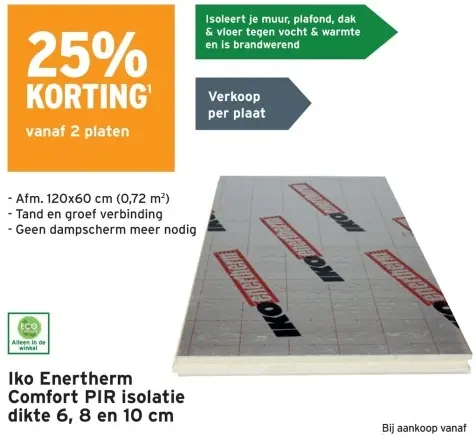 Promotie: Comfort PIR isolatie