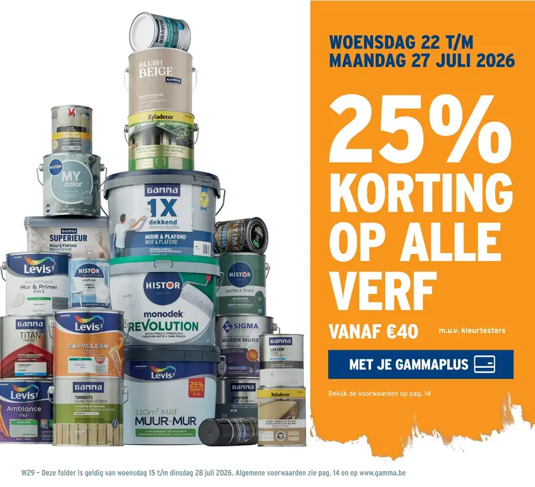 Promotie: 25% korting op alle verf