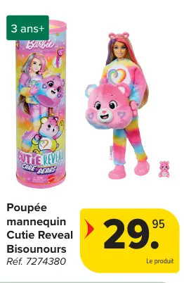 Offre: Poupée mannequin Cutie Reveal Bisounours