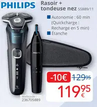 Offre: Rasoir + tondeuse nez