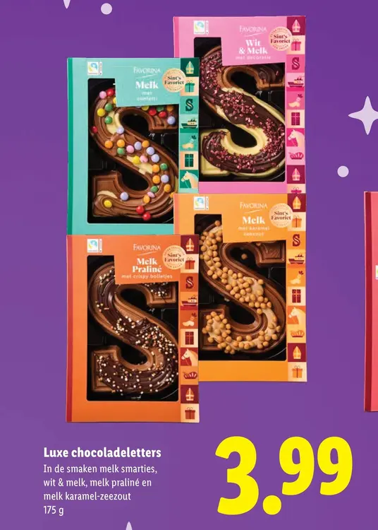 Aanbieding: Luxe chocoladeletters